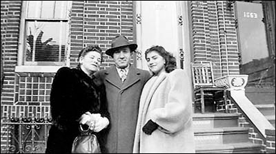 Ida, Alex, and Barbara Wernick, December, 1946